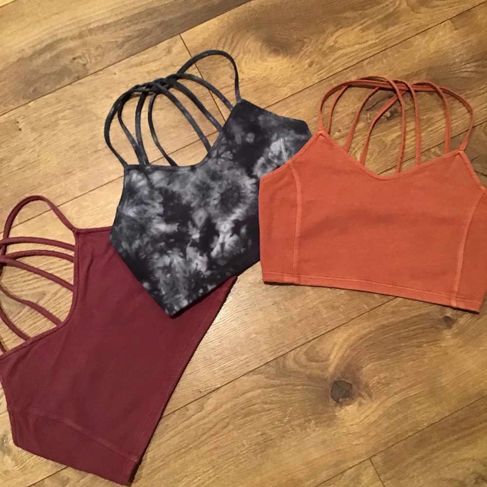 NWOT 3 AMERICAN EAGLE STRAPPY CROP TOP - Picture 2 of 15